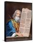 Moses with the Ten Commandments, Mid 19th Century-null-Framed Stretched Canvas