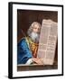 Moses with the Ten Commandments, Mid 19th Century-null-Framed Giclee Print