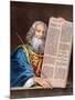 Moses with the Ten Commandments, Mid 19th Century-null-Mounted Giclee Print