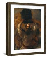 Moses with the Ten Commandments-Rembrandt van Rijn-Framed Giclee Print