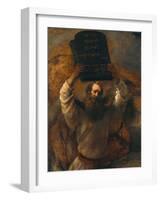 Moses with the Ten Commandments-Rembrandt van Rijn-Framed Giclee Print