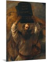 Moses with the Ten Commandments-Rembrandt van Rijn-Mounted Giclee Print