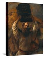 Moses with the Ten Commandments-Rembrandt van Rijn-Stretched Canvas