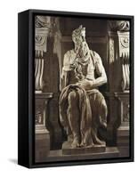 Moses-Michelangelo-Framed Stretched Canvas