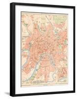 'Moskau' - A Map Of Moscow, 1892-Friedrich Arnold Brockhaus-Framed Giclee Print