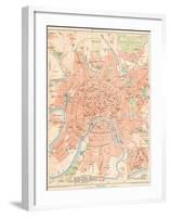 'Moskau' - A Map Of Moscow, 1892-Friedrich Arnold Brockhaus-Framed Giclee Print