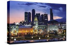 Moskva-City Skyline at Dusk-Jon Hicks-Stretched Canvas