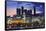 Moskva-City Skyline at Dusk-Jon Hicks-Framed Stretched Canvas