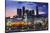 Moskva-City Skyline at Dusk-Jon Hicks-Stretched Canvas