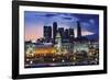 Moskva-City Skyline at Dusk-Jon Hicks-Framed Photographic Print