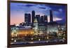 Moskva-City Skyline at Dusk-Jon Hicks-Framed Photographic Print