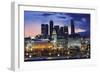 Moskva-City Skyline at Dusk-Jon Hicks-Framed Photographic Print