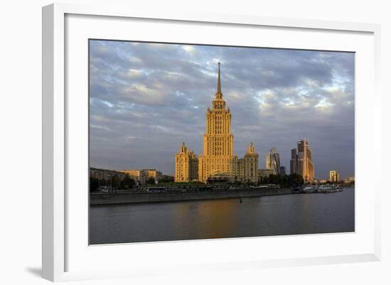 Moskva River and Hotel Ukraine-Gavin Hellier-Framed Photographic Print