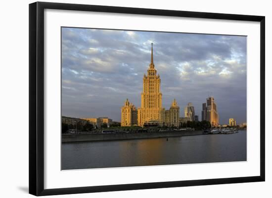 Moskva River and Hotel Ukraine-Gavin Hellier-Framed Photographic Print