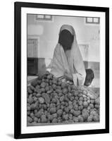 Moslem Woman Shopping for Potatoes-John Phillips-Framed Photographic Print