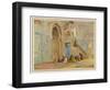 Moslems at Prayer in the Blue Mosque Cairo-Walter Tyndale-Framed Art Print