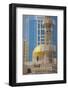 Mosque and Contemporary Architecture, Abu Dhabi, United Arab Emirates, Middle East-Frank Fell-Framed Photographic Print