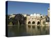 Mosque and Water Wheels on the Orontes River, Hama, Syria, Middle East-Christian Kober-Stretched Canvas