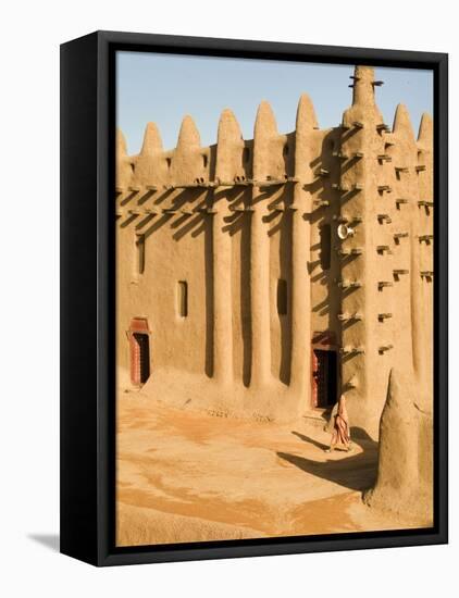 Mosque at Djenne, the largest mud-brick building in the world, Mali, West Africa-Janis Miglavs-Framed Stretched Canvas