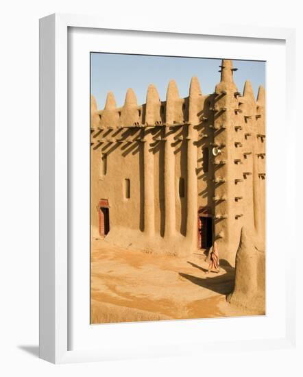 Mosque at Djenne, the largest mud-brick building in the world, Mali, West Africa-Janis Miglavs-Framed Photographic Print