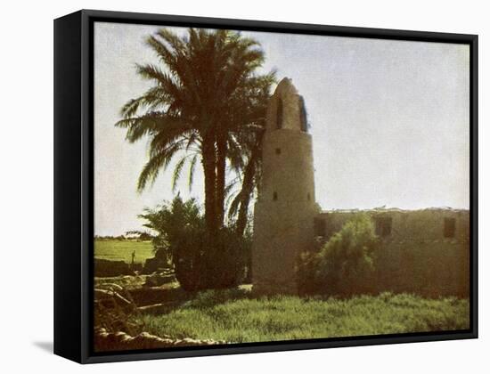 Mosque at Medamut (suburb of Thebes)-English Photographer-Framed Stretched Canvas