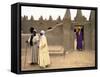 Mosque at Sennissa, Nr Djenne, Mali-Peter Adams-Framed Stretched Canvas