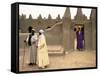 Mosque at Sennissa, Nr Djenne, Mali-Peter Adams-Framed Stretched Canvas