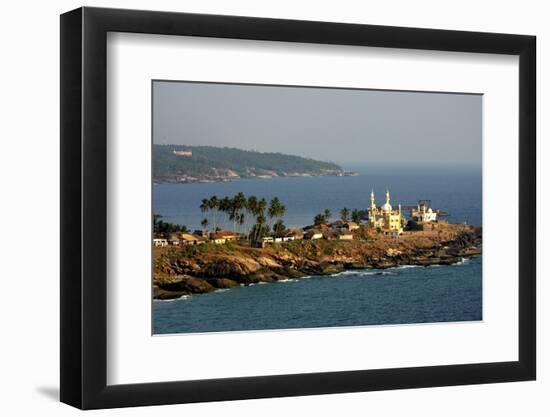 Mosque by the Seashore, Kovalam, Trivandrum, Kerala, India, Asia-Balan Madhavan-Framed Photographic Print