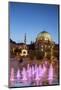 Mosque Church and Trinity Column at Dusk, Pecs, Southern Transdanubia, Hungary-Ian Trower-Mounted Photographic Print