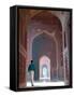 Mosque Hall Detail, Taj Mahal, India-Walter Bibikow-Framed Stretched Canvas