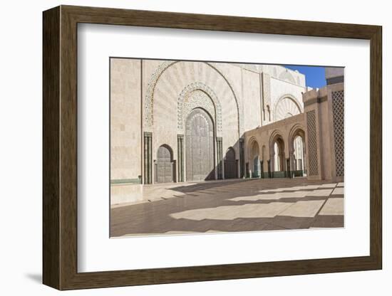 Mosque Hassan II in Casablanca, Morocco, Africa-haraldmuc-Framed Photographic Print