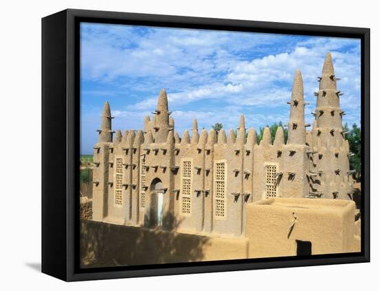 Mosque in Bozo, Mopti, Mali, Africa-Bruno Morandi-Framed Stretched Canvas