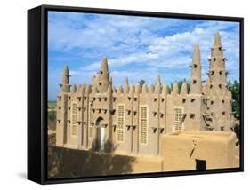 Mosque in Bozo, Mopti, Mali, Africa-Bruno Morandi-Framed Stretched Canvas