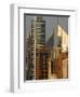 Mosque in front of the Sheik Zayed Twers in Dubai, United Arab Emirates-Kamran Jebreili-Framed Photographic Print