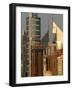 Mosque in front of the Sheik Zayed Twers in Dubai, United Arab Emirates-Kamran Jebreili-Framed Photographic Print