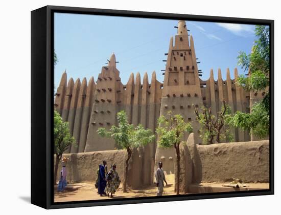 Mosque in Old Town, Mopti, Mali, Africa-Pate Jenny-Framed Stretched Canvas