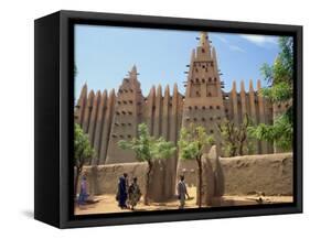 Mosque in Old Town, Mopti, Mali, Africa-Pate Jenny-Framed Stretched Canvas