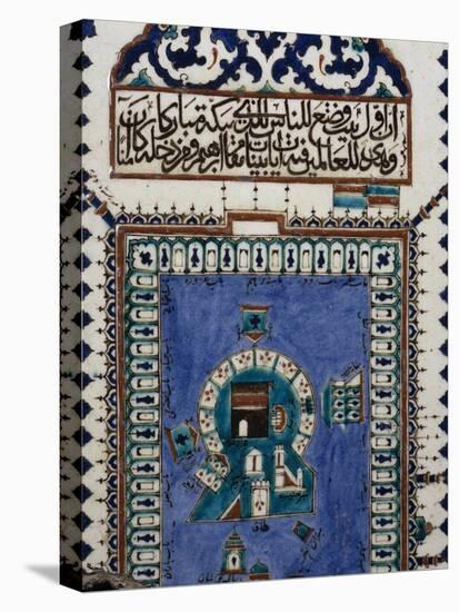 Mosque Lamp in Faience Depicting Kaaba in Mecca, from Iznik, Turkey-null-Stretched Canvas