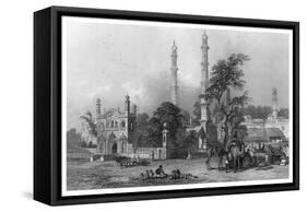 Mosque of Abdul Rahim Khan, Burhanpur, Madhya Pradesh, India-Finden-Framed Stretched Canvas