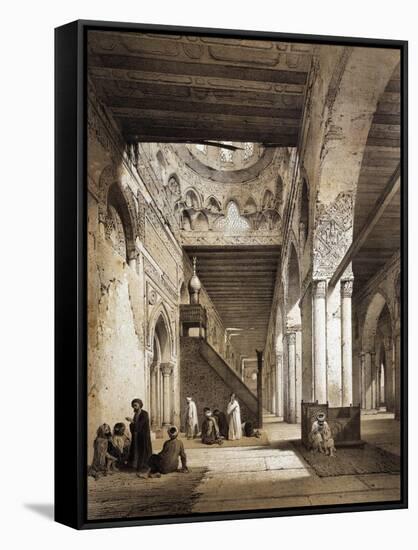 Mosque of Ibn Tulum-Emile Prisse d'Avennes-Framed Stretched Canvas