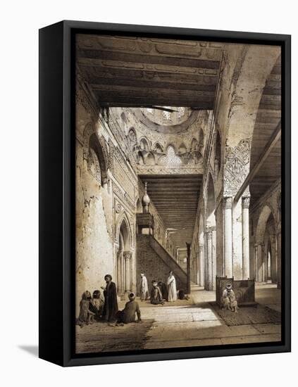 Mosque of Ibn Tulum-Emile Prisse d'Avennes-Framed Stretched Canvas
