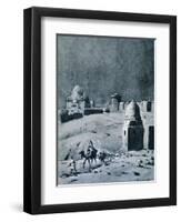 Mosque of Muhammad Ali under Moonlight, Cairo, Egypt, 1928-Louis Cabanes-Framed Giclee Print