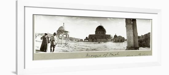 Mosque of Omar and General Chaytor Talking with a Local Imam, 14th December 1917-Capt. Arthur Rhodes-Framed Premium Giclee Print