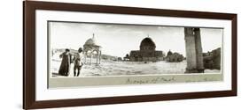 Mosque of Omar and General Chaytor Talking with a Local Imam, 14th December 1917-Capt. Arthur Rhodes-Framed Premium Giclee Print