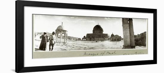 Mosque of Omar and General Chaytor Talking with a Local Imam, 14th December 1917-Capt. Arthur Rhodes-Framed Premium Giclee Print