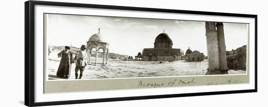 Mosque of Omar and General Chaytor Talking with a Local Imam, 14th December 1917-Capt. Arthur Rhodes-Framed Premium Giclee Print