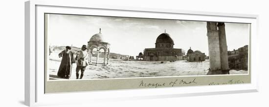 Mosque of Omar and General Chaytor Talking with a Local Imam, 14th December 1917-Capt. Arthur Rhodes-Framed Premium Giclee Print