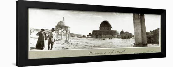 Mosque of Omar and General Chaytor Talking with a Local Imam, 14th December 1917-Capt. Arthur Rhodes-Framed Giclee Print