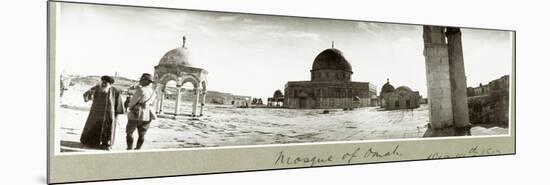 Mosque of Omar and General Chaytor Talking with a Local Imam, 14th December 1917-Capt. Arthur Rhodes-Mounted Giclee Print