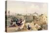 Mosque of Omar Showing the Site of Temple, from Volume I of 'The Holy Land' engraved by Louis Haghe-David Roberts-Stretched Canvas